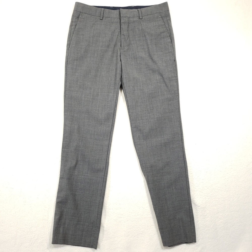 Bonobos Dress Pants Men 30 Grey Slim Tailored Marzotto Italian Wool Stretch‎